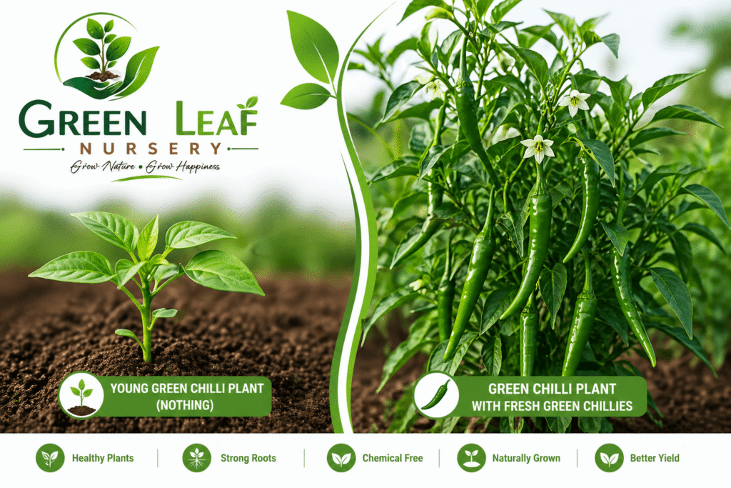 Green Chilli Vegetable Plants